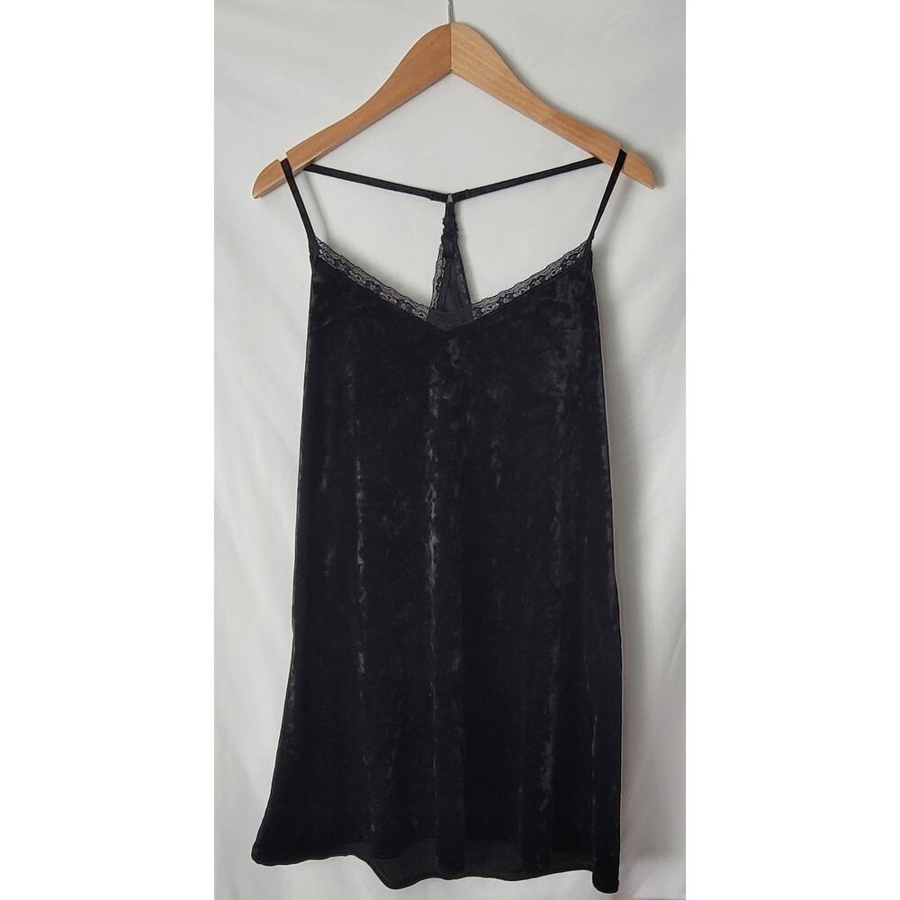 LaLa Sleepwear- Women's knee length night gown pajama- black- size Large